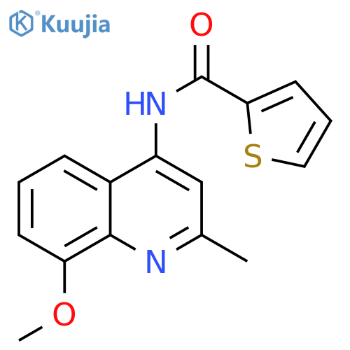 N-(8-methoxy-2-methylquinolin-4-yl)thiophene-2-carboxamide structure