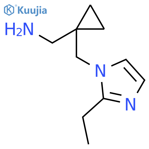 ({1-(2-Ethyl-1H-imidazol-1-yl)methylcyclopropyl}methyl)amine structure