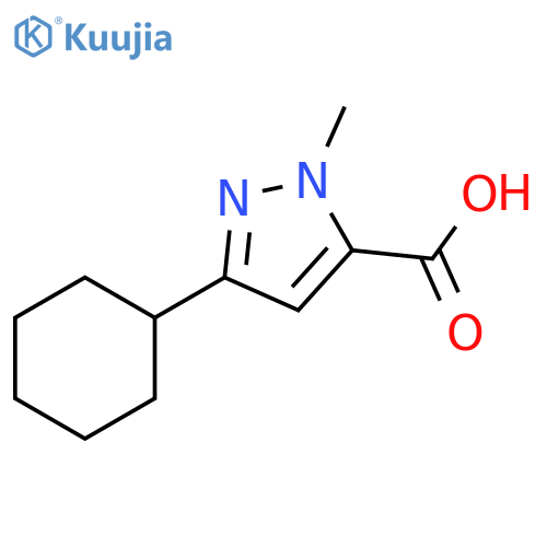 3-cyclohexyl-1-methyl-1H-pyrazole-5-carboxylic acid structure