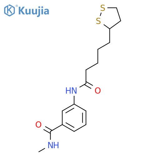 3-[5-(1,2-dithiolan-3-yl)pentanamido]-N-methylbenzamide structure