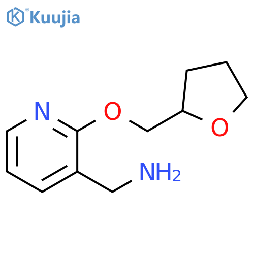 3-Pyridinemethanamine, 2-[(tetrahydro-2-furanyl)methoxy]- structure
