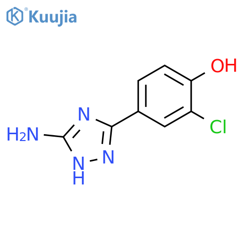 4-(5-amino-4H-1,2,4-triazol-3-yl)-2-chlorophenol structure