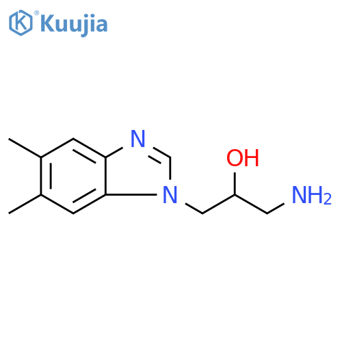 1H-Benzimidazole-1-ethanol, α-(aminomethyl)-5,6-dimethyl- structure