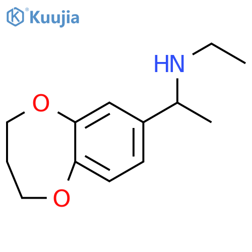1-(3,4-dihydro-2H-1,5-benzodioxepin-7-yl)ethyl(ethyl)amine structure