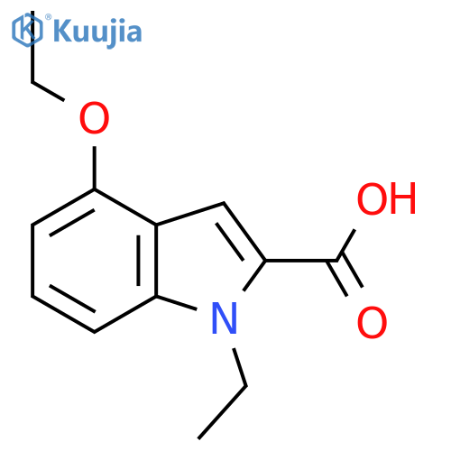 4-Ethoxy-1-ethyl-1H-indole-2-carboxylic acid structure