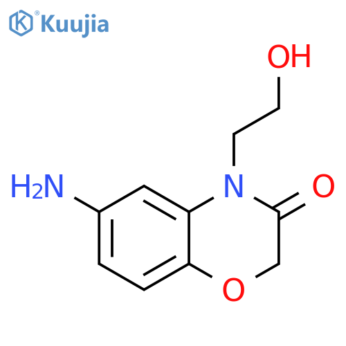 2H-1,4-Benzoxazin-3(4H)-one, 6-amino-4-(2-hydroxyethyl)- structure
