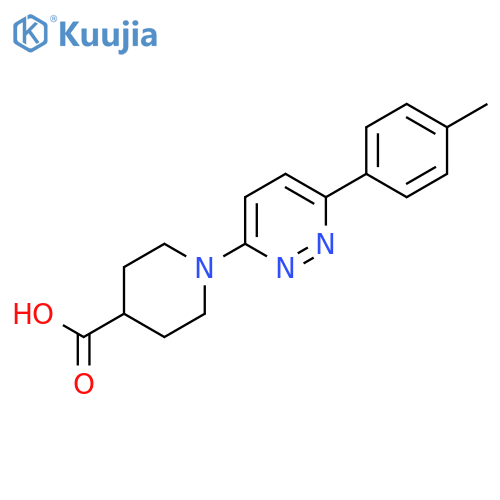 1-[6-(4-Methylphenyl)pyridazin-3-yl]piperidine-4-carboxylic acid structure
