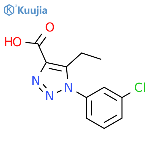 1-(3-chlorophenyl)-5-ethyl-1H-1,2,3-triazole-4-carboxylic acid structure