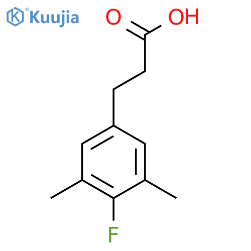 3-(4-fluoro-3,5-dimethylphenyl)propanoic acid structure