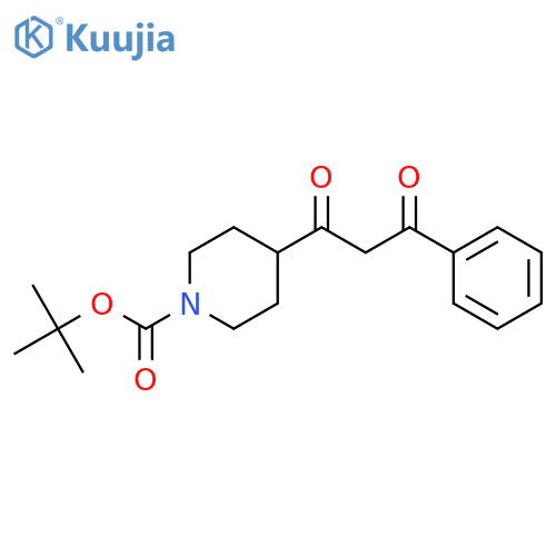 tert-Butyl 4-(3-oxo-3-phenylpropanoyl)piperidine-1-carboxylate structure