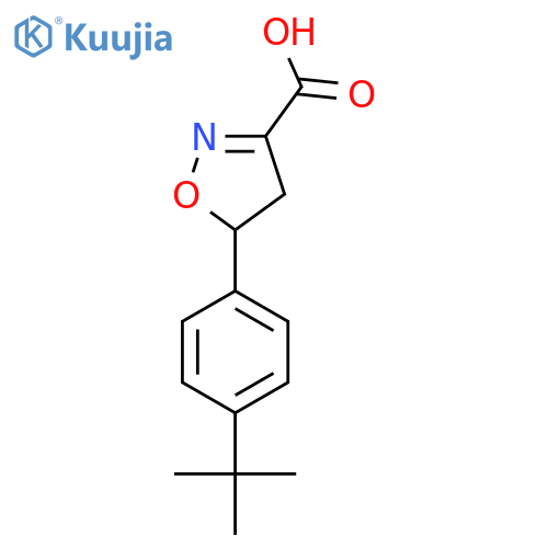 5-(4-Tert-butylphenyl)-4,5-dihydro-1,2-oxazole-3-carboxylic acid structure