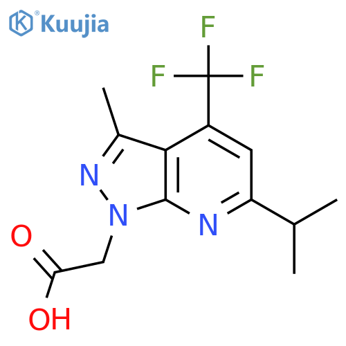 6-Isopropyl-3-methyl-4-(trifluoromethyl)-1H-pyrazolo3,4-bpyridin-1-ylacetic Acid structure