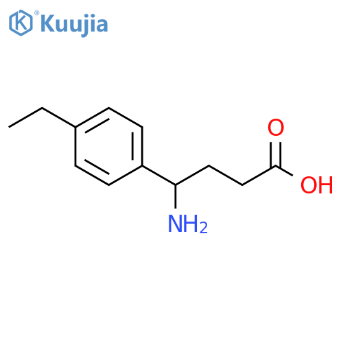 4-amino-4-(4-ethylphenyl)butanoic acid structure