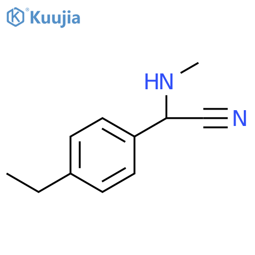 2-(4-ethylphenyl)-2-(methylamino)acetonitrile structure