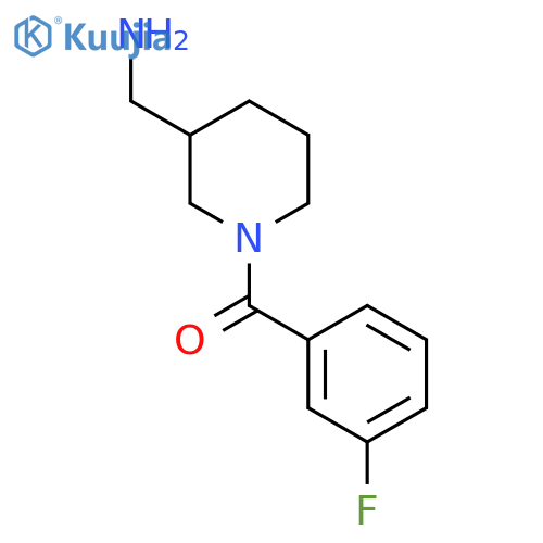 [1-(3-Fluorobenzoyl)piperidin-3-yl]methanamine structure