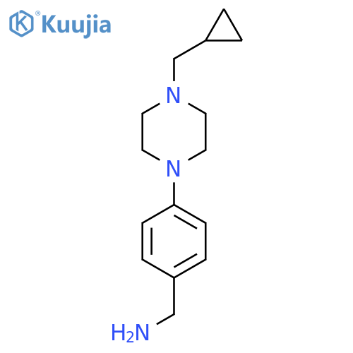 {4-4-(Cyclopropylmethyl)piperazin-1-ylphenyl}methanamine structure