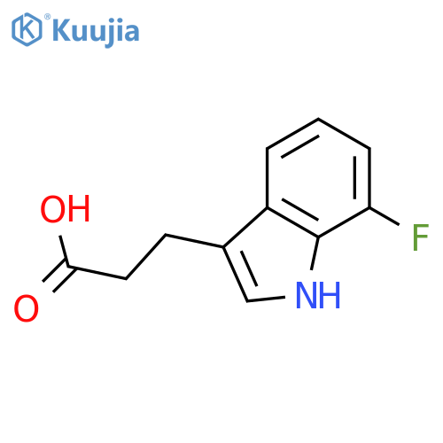 3-(7-Fluoro-3-indolyl)propanoic Acid structure
