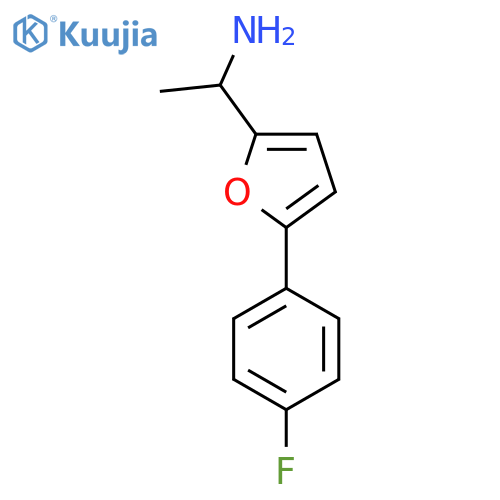 1-5-(4-fluorophenyl)furan-2-ylethan-1-amine structure