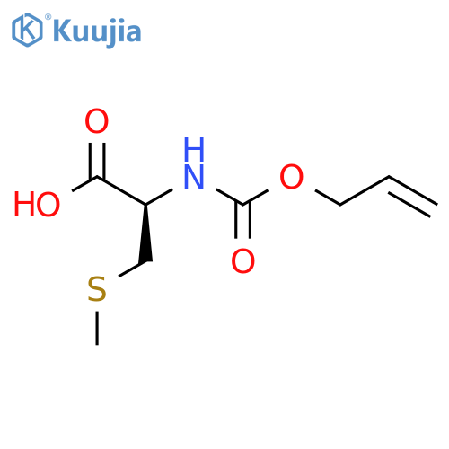 (2R)-3-(methylsulfanyl)-2-{[(prop-2-en-1-yloxy)carbonyl]amino}propanoic acid structure