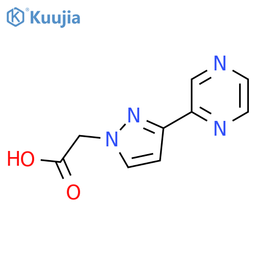 2-(3-(Pyrazin-2-yl)-1H-pyrazol-1-yl)acetic acid structure