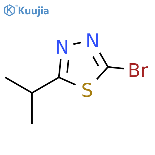 2-bromo-5-(propan-2-yl)-1,3,4-thiadiazole structure