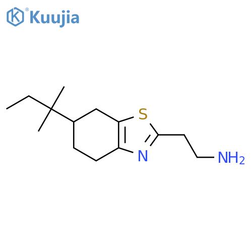 2-[6-(2-Methylbutan-2-yl)-4,5,6,7-tetrahydro-1,3-benzothiazol-2-yl]ethan-1-amine structure