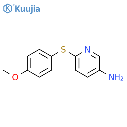 6-(4-Methoxyphenyl)sulfanyl-3-pyridinylamine structure