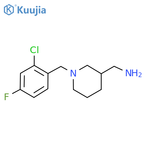 (1-(2-Chloro-4-fluorobenzyl)piperidin-3-yl)methanamine structure