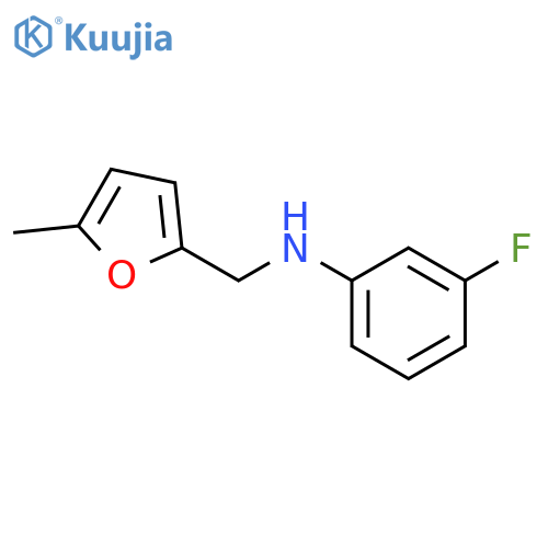 3-fluoro-N-(5-methylfuran-2-yl)methylaniline structure