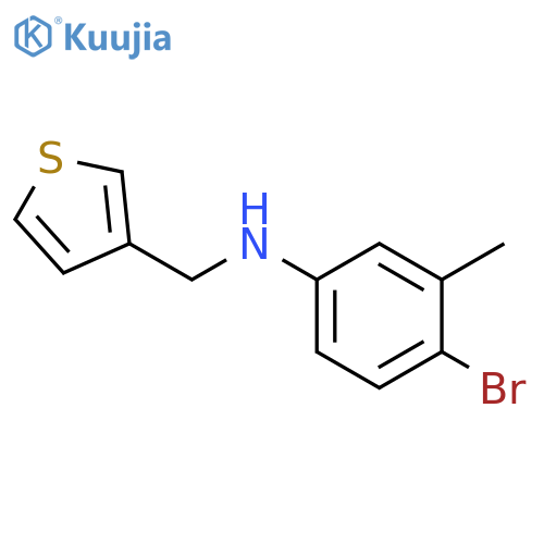 4-bromo-3-methyl-N-(thiophen-3-yl)methylaniline structure