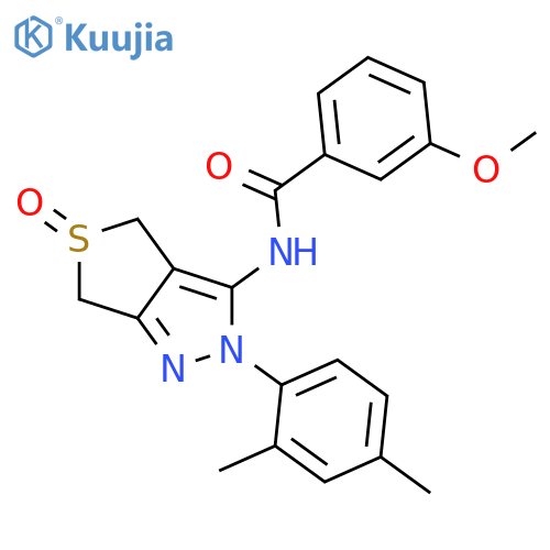 N-[2-(2,4-dimethylphenyl)-5-oxo-2H,4H,6H-5lambda4-thieno[3,4-c]pyrazol-3-yl]-3-methoxybenzamide structure