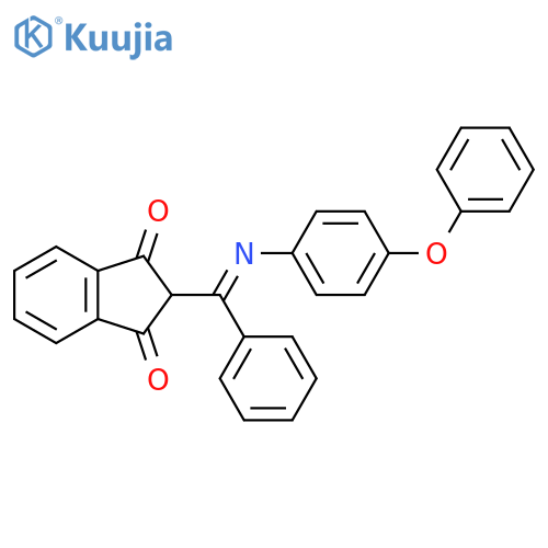2-[[(4-Phenoxyphenyl)imino](phenyl)methyl]-1H-indene-1,3(2H)-dione structure