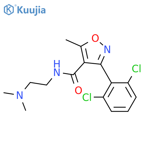 3-(2,6-dichlorophenyl)-N-[2-(dimethylamino)ethyl]-5-methyl-1,2-oxazole-4-carboxamide structure