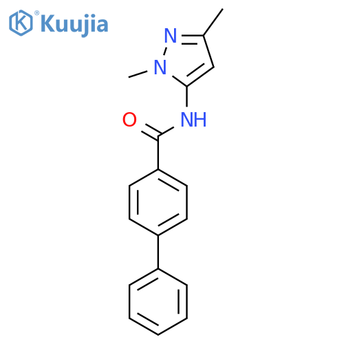 N-(1,3-dimethyl-1H-pyrazol-5-yl)-[1,1'-biphenyl]-4-carboxamide structure