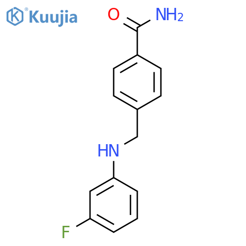 4-{(3-Fluorophenyl)aminomethyl}benzamide structure