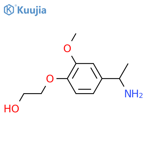 2-4-(1-Aminoethyl)-2-methoxyphenoxyethan-1-ol structure
