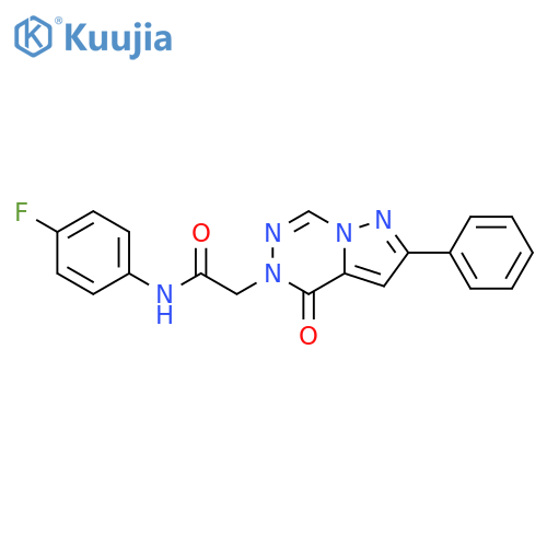 N-(4-fluorophenyl)-2-{4-oxo-2-phenyl-4H,5H-pyrazolo[1,5-d][1,2,4]triazin-5-yl}acetamide structure