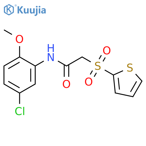 N-(5-chloro-2-methoxyphenyl)-2-(thiophene-2-sulfonyl)acetamide structure