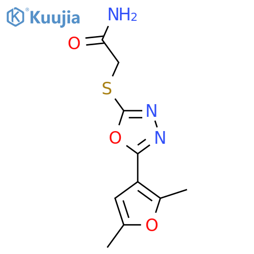 2-{[5-(2,5-dimethylfuran-3-yl)-1,3,4-oxadiazol-2-yl]sulfanyl}acetamide structure