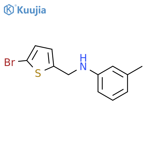 N-(5-bromothiophen-2-yl)methyl-3-methylaniline structure