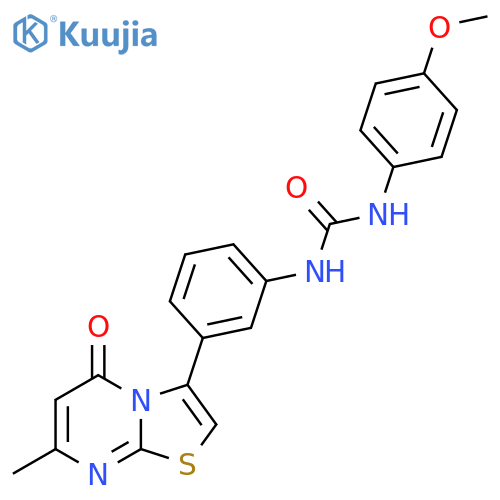 1-(4-methoxyphenyl)-3-(3-{7-methyl-5-oxo-5H-[1,3]thiazolo[3,2-a]pyrimidin-3-yl}phenyl)urea structure