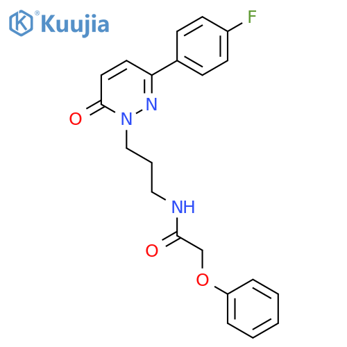 N-{3-[3-(4-fluorophenyl)-6-oxo-1,6-dihydropyridazin-1-yl]propyl}-2-phenoxyacetamide structure