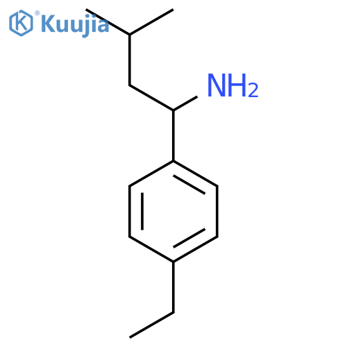 1-(4-Ethylphenyl)-3-methylbutan-1-amine structure