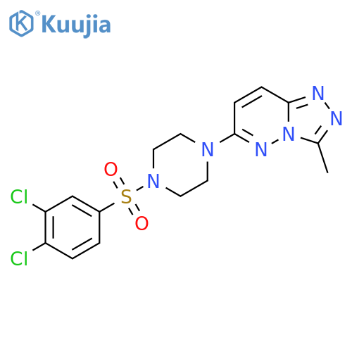 1-(3,4-dichlorobenzenesulfonyl)-4-{3-methyl-[1,2,4]triazolo[4,3-b]pyridazin-6-yl}piperazine structure