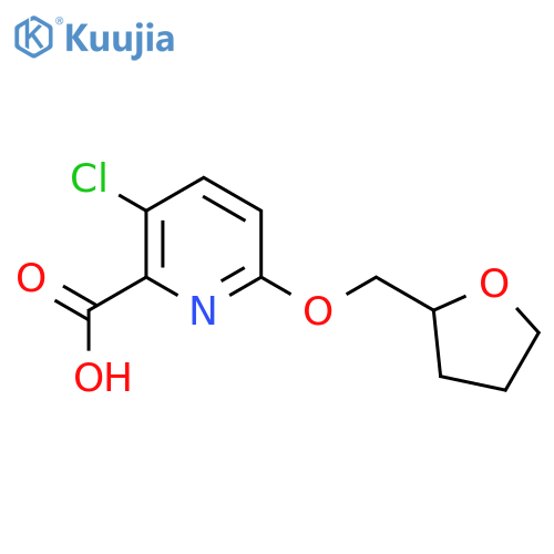 3-chloro-6-[(oxolan-2-yl)methoxy]pyridine-2-carboxylic acid structure