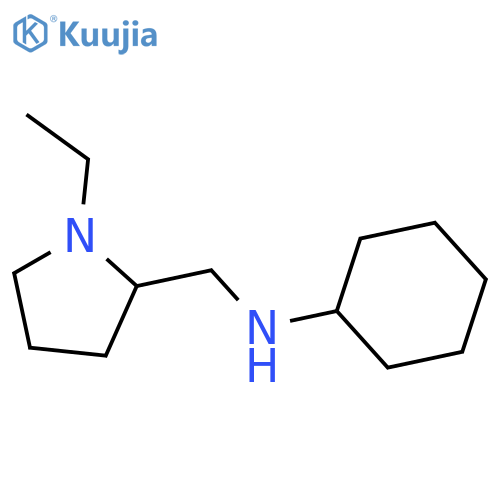 N-[(1-ethylpyrrolidin-2-yl)methyl]cyclohexanamine structure
