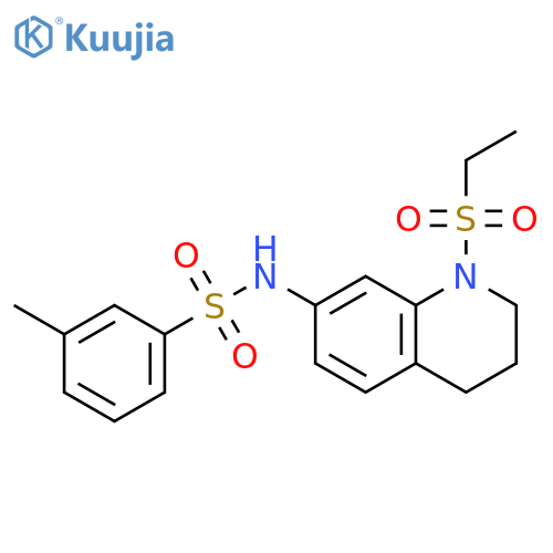 N-[1-(ethanesulfonyl)-1,2,3,4-tetrahydroquinolin-7-yl]-3-methylbenzene-1-sulfonamide structure