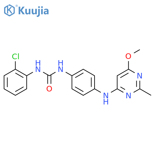 3-(2-chlorophenyl)-1-{4-[(6-methoxy-2-methylpyrimidin-4-yl)amino]phenyl}urea structure