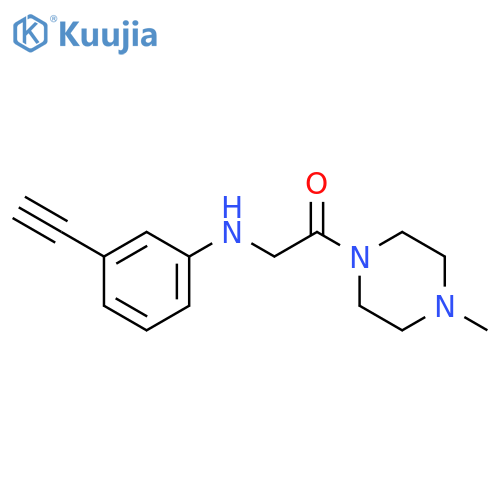 2-(3-ethynylphenyl)amino-1-(4-methylpiperazin-1-yl)ethan-1-one structure