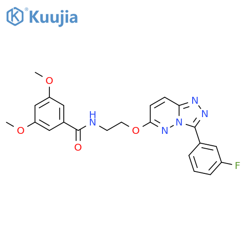 N-(2-{[3-(3-fluorophenyl)-[1,2,4]triazolo[4,3-b]pyridazin-6-yl]oxy}ethyl)-3,5-dimethoxybenzamide structure